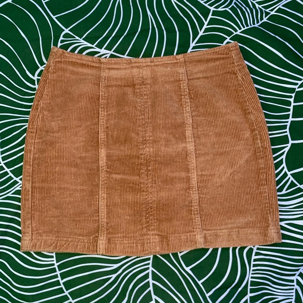 PacSun Tan Corduroy Mini Skirt
